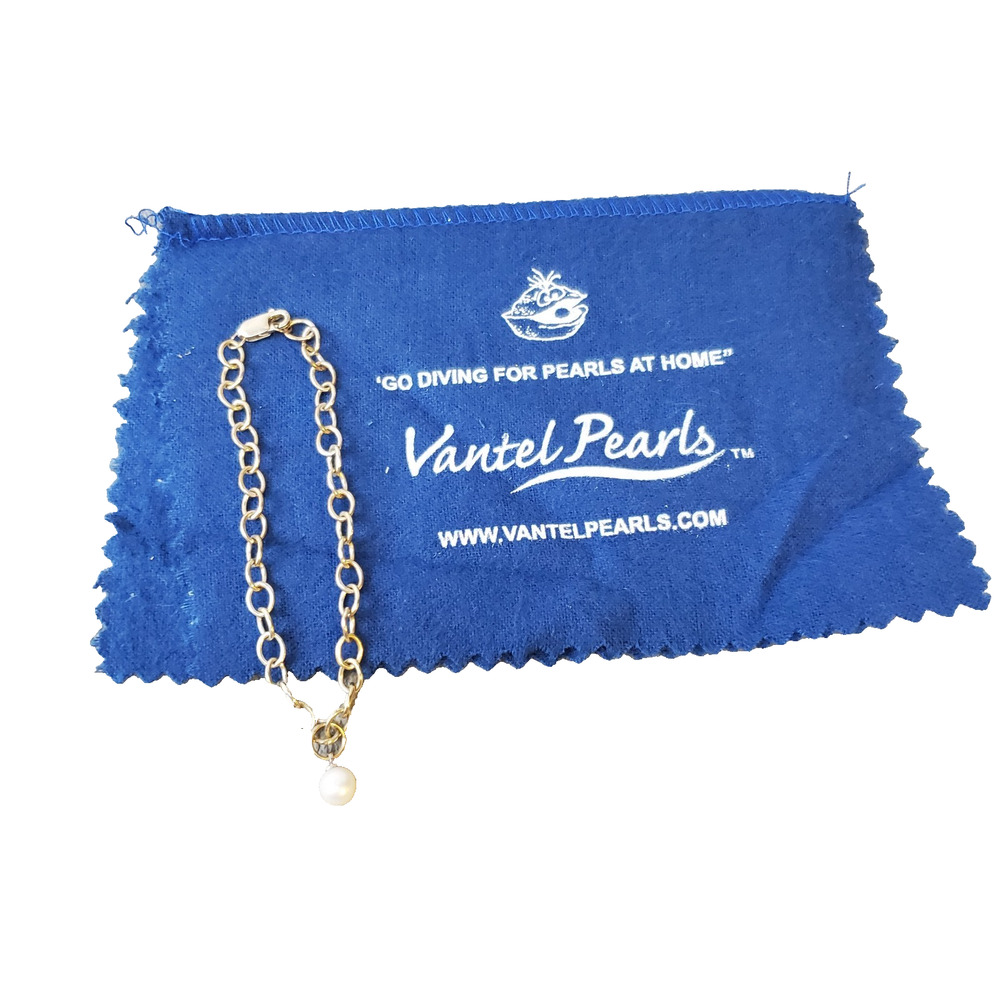 Vintage Retired Vantel Pearls Chain Link Bracelet Women's Rare Collectible